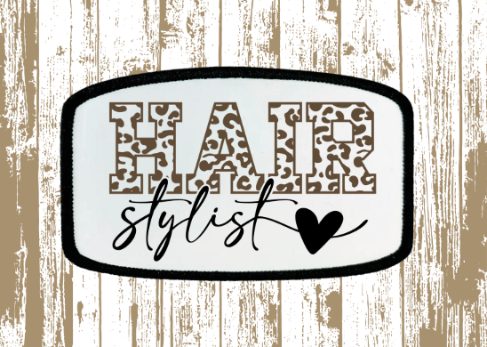 Cheetah Print Hair Stylist Patch