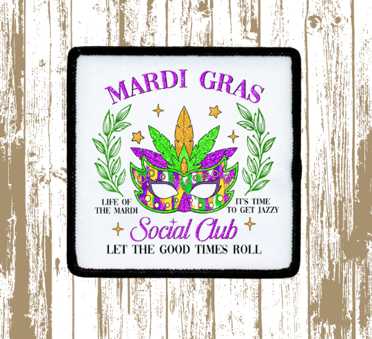 Mardi Gras Mask Patch