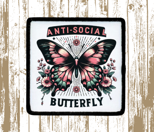 Anti Social Butterfly Patch