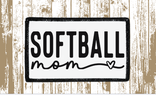 Simplistic Softball Mom Patch