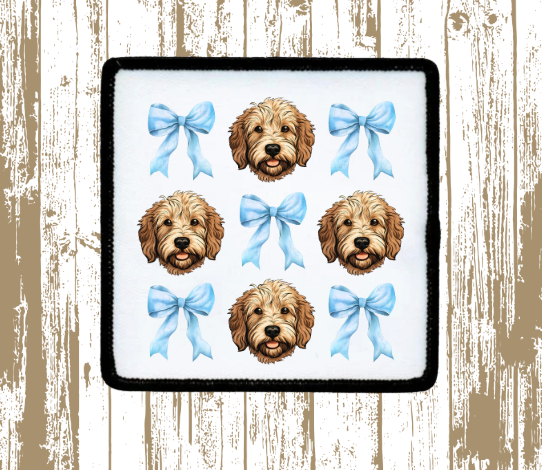 Coquette Doodle Blue Patch