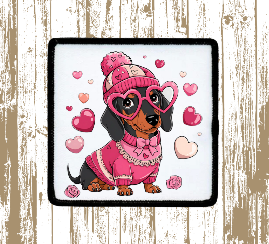 Valentine Dachshund Patch