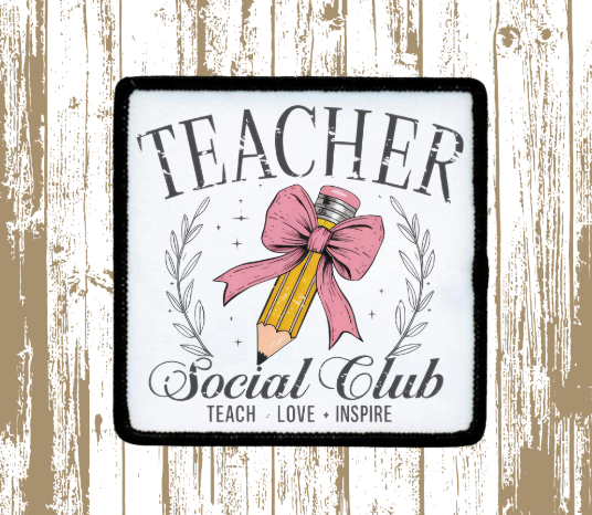 Pink Pencil Teacher Patch