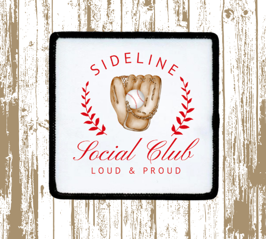 Baseball Sideline Social Club Patch