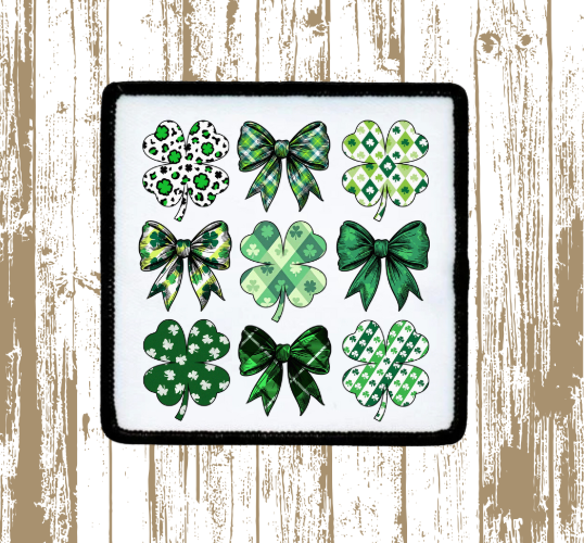 Coquette Green Bow St. Patrick's Day Trucker Hat Patch