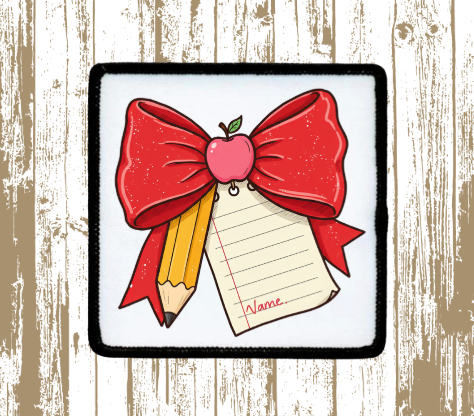 Coquette Pencil & Notepad Patch