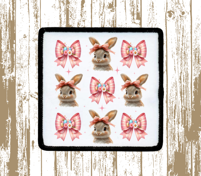 Coquette Brown Bunny and Bow Patch