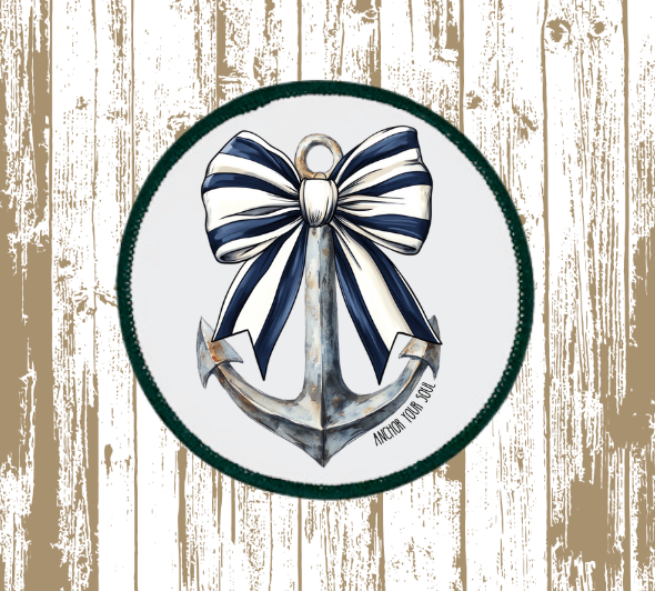 Coquette Anchor Your Soul Black Bow Patch