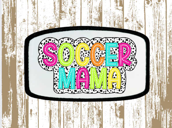 Colorful Soccer Mama Patch