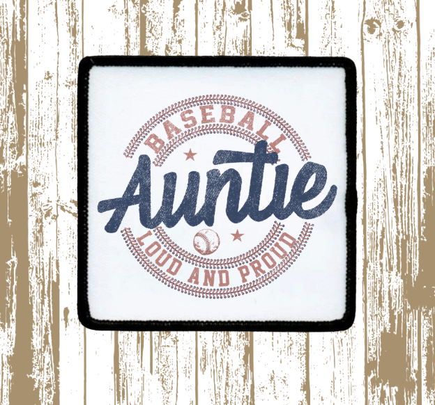 Baseball Auntie Patch