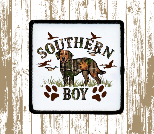 Preppy Southern Boy Hunting Dog Patch