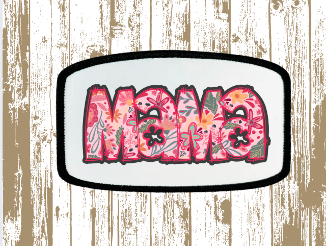 Preppy pink Mama Patch