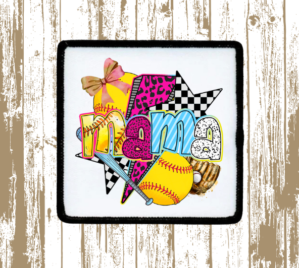 Softball Mama Retro Patch