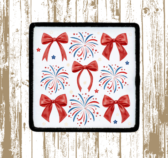 Coquette Bows and Fireworks Patch