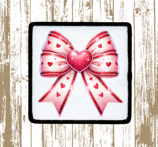 Coquette Valentine Pink Bow Patch