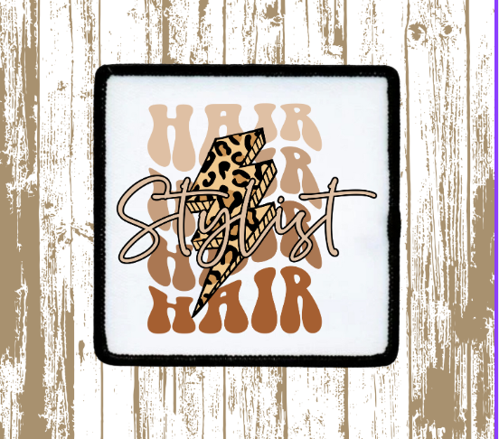 Lightning Bolt Hair Stylist Patch