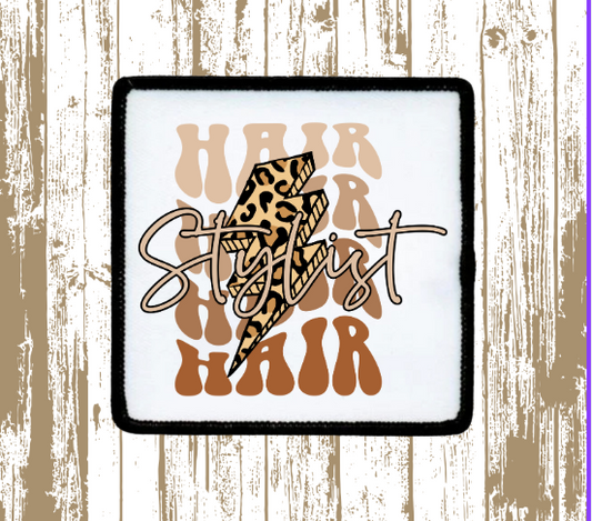 Lightning Bolt Hair Stylist Patch