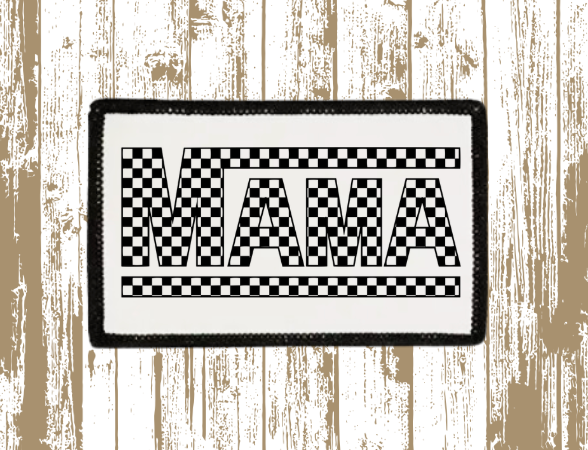 Mama-Mini checkered patch set