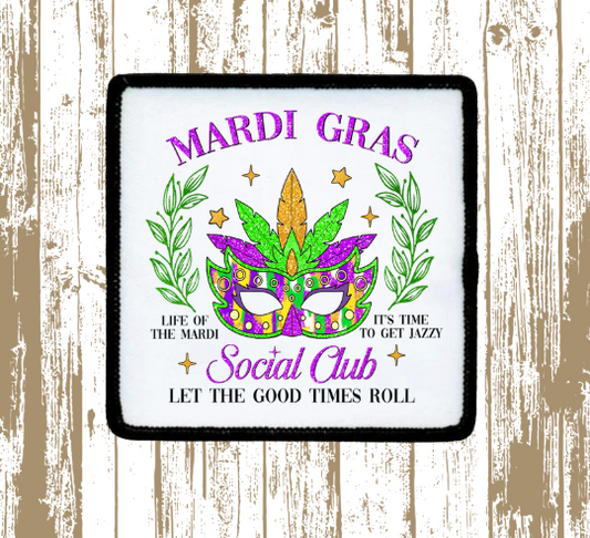 Mardi Gras Mask Patch