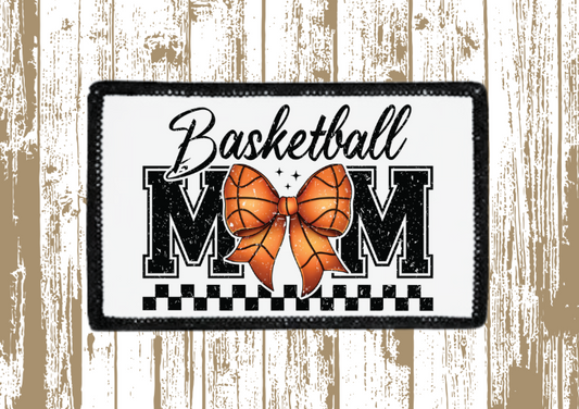 Basketball mom checkered Patch
