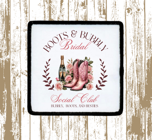 Boots and Bubbly Social Club Patch