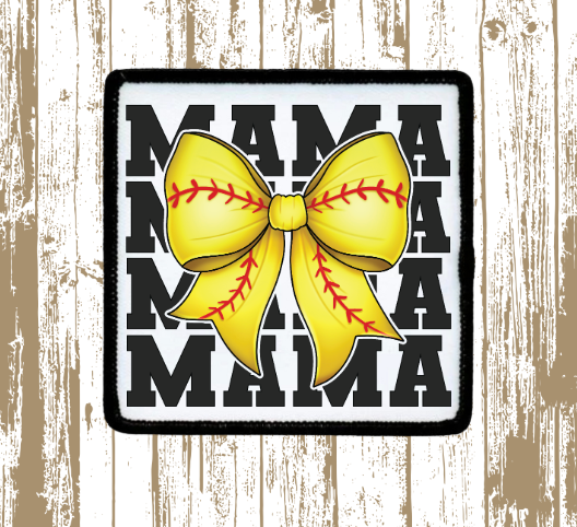 Softball Mama Bow 2 Patch