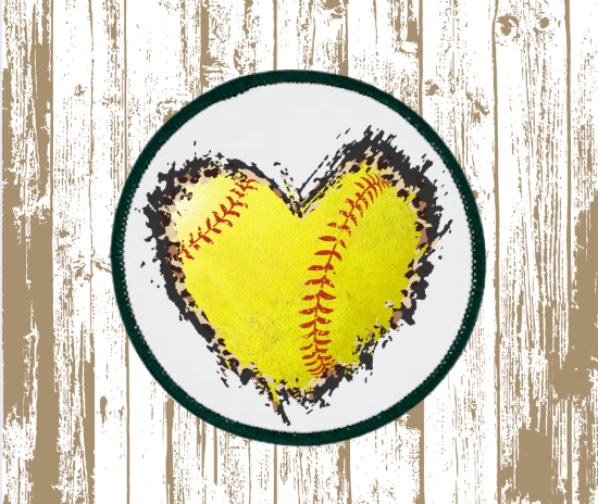 Softball Heart Patch