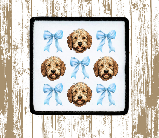 Coquette Doodle Blue Patch
