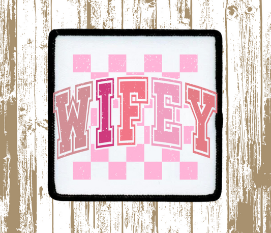 Wifey Checkerboard Patch