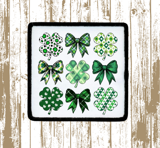 Coquette Green Bow St. Patrick's Day Trucker Hat Patch