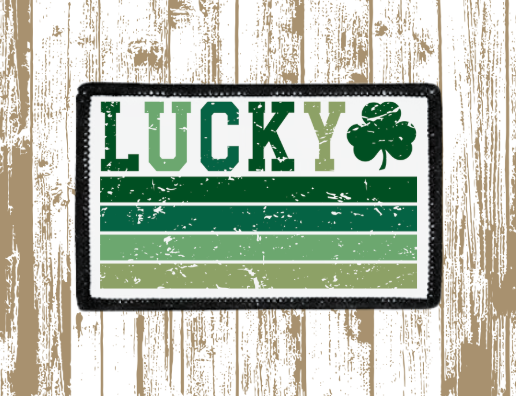 Retro Lucky Trucker Hat Patch