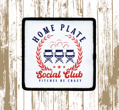 Home Plate Social Club Baseball Patch