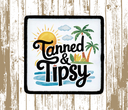 Tanned and Tipsy Beach Scene Patch