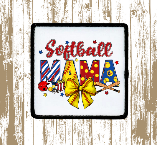 Softball Mama Bow Patch