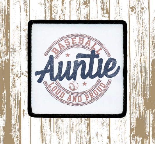 Baseball Auntie Patch