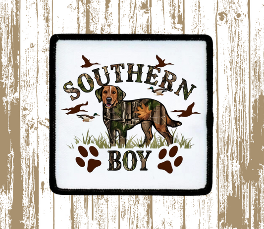 Preppy Southern Boy Hunting Dog Patch